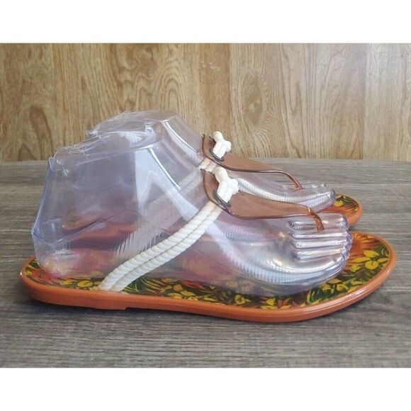 Sperry Topsider Tropical Design Flip Flop Thong Sandals Womens Size 8 - Picture 1 of 10